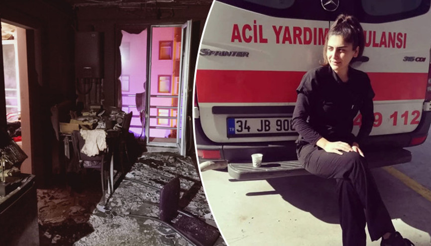 Amasyada apartmanda yangın Melisa hemşirenin cansız bedeni bulundu