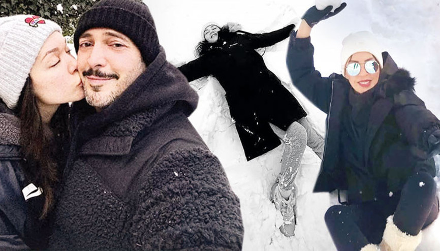 Ünlülerin kar keyfi