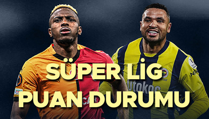 SÜPER LİG PUAN DURUMU 25. HAFTA || Süper Lig puan durumu nasıl Galatasaray Fenerbahçe arasında puan farkı kaç