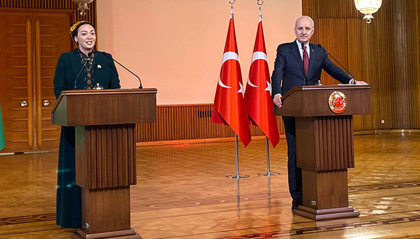 Numan Kurtulmuş, Türkmenistan Meclis Başkanı ile bir araya geldi