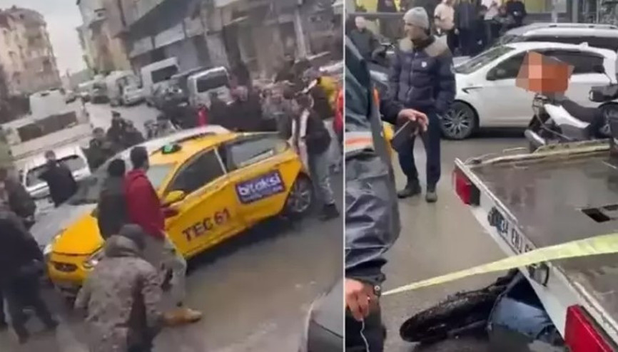 Pendik’te dikiz aynasını kırdığı otomobilin ezdiği motosikletliden adliye önünde açıklama