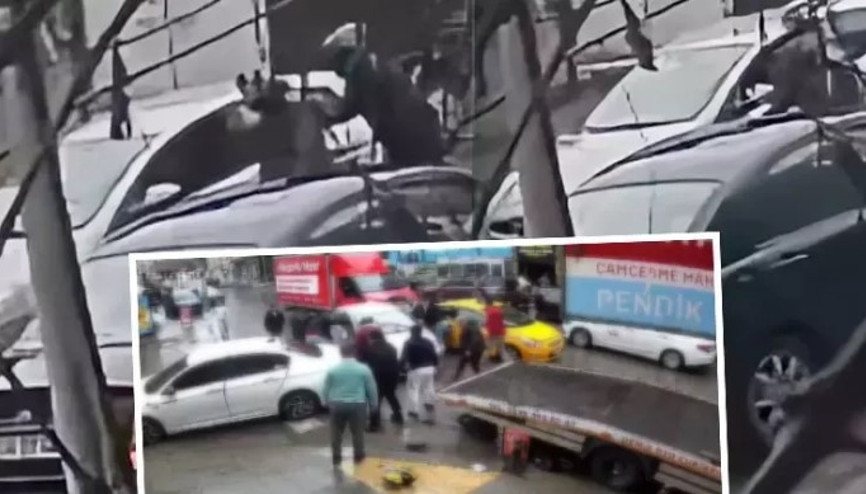 Pendik’te otomobille motokuryeyi ezmişti Olay öncesine ait yeni görüntüler ortaya çıktı
