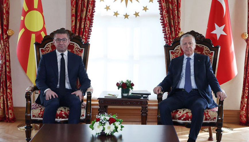 Cumhurbaşkanı Erdoğan, Kuzey Makedonya Başbakanı Mickoski’yi kabul etti