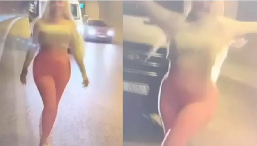 Tünelde dans edip trafik güvenliğini tehlikeye attı, gözaltına alındı