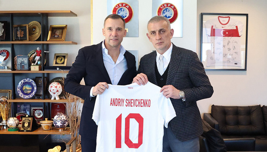 Andriy Shevchenkodan TFF Başkanı İbrahim Hacıosmanoğluna ziyaret