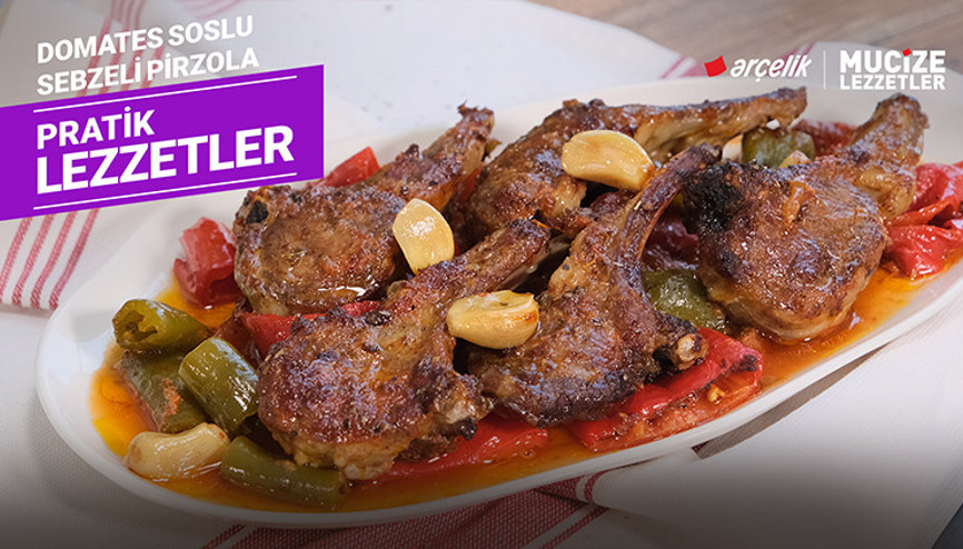 Fırında domates soslu ve sebzeli pirzola tarifi | Mucize Lezzetler