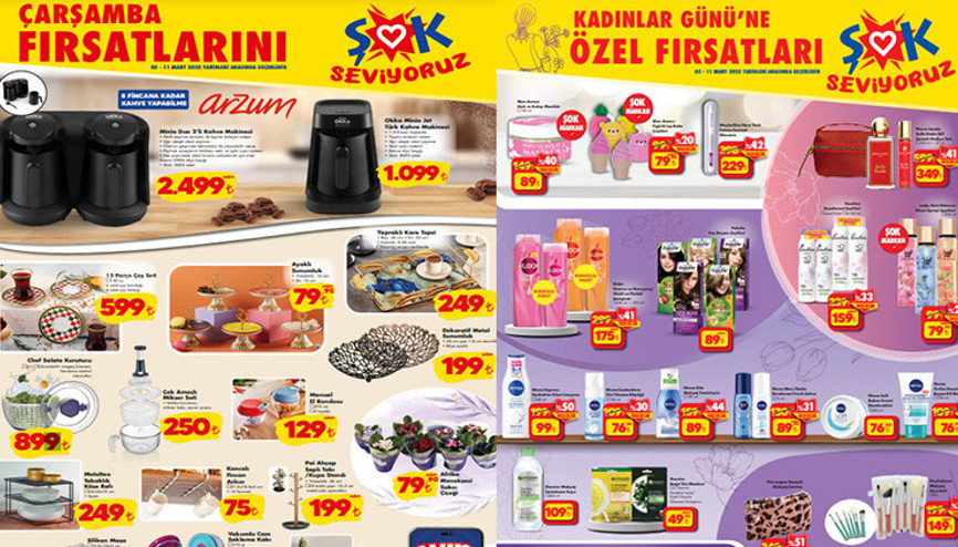 RAFLARA GELDİ ŞOK AKTÜEL KATALOĞU 5 MART || Bu haftanın yeni ŞOK broşürü ürünleri neler ŞOK marketlerde kahve makinesi ve çeşitli mutfak ürünleri satışta