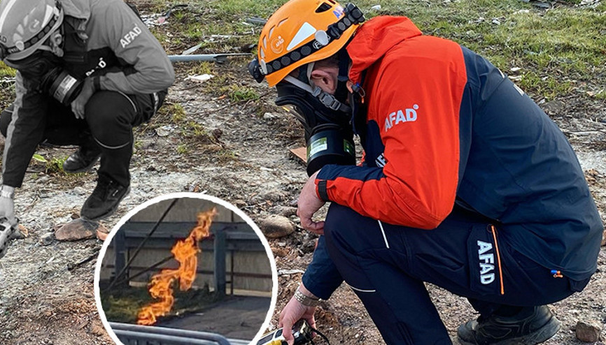 İnşaat çalışmasında 45 metre derine inilince sürprizle karşılaştılar: 3 gündür yanıyor
