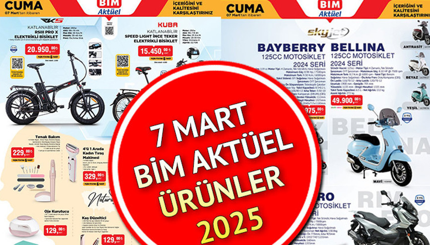 BUGÜN SATIŞTA 7 MART BİM AKTÜEL ÜRÜNLER 2025 KATALOĞU- RAMAZAN İNDİRİMLERİ 🛒📌|| Bimde bu hafta cuma neler var Bim aktüel Elektrikli Bisiklet, 125 cc Motosiklet, Fondü Seti, Çay Makinesi, El Mikseri getiriyor