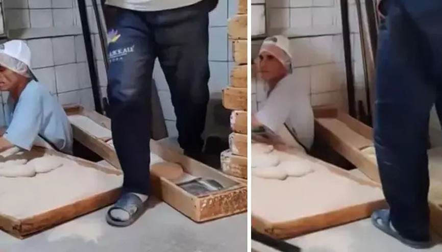 Pide fırınında skandal görüntü Ekipler harekete geçti: 105 bin lira ceza kesildi Pide fırınında skandal görüntü Ekipler harekete geçti: 105 bin lira ceza kesildi