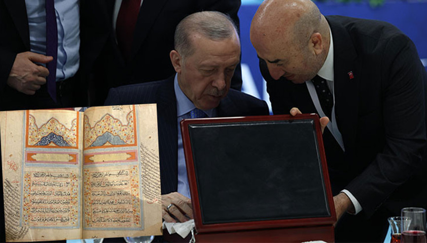 Cumhurbaşkanı Erdoğana 208 yıllık el yazması