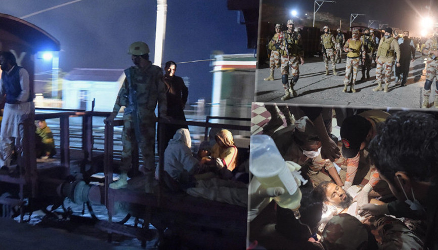 Pakistanda trende rehine krizi 450 yolcu rehin alındı: 30 militan öldürüldü, 190 rehine kurtarıldı Pakistanda trende rehine krizi 450 yolcu rehin alındı: 30 militan öldürüldü, 190 rehine kurtarıldı