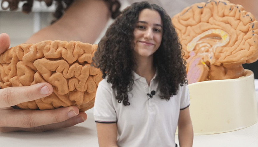 Liseli Cerenin beyinle ilgili projesine TÜBİTAKtan ödül Amacım insanlığa fayda sağlamak