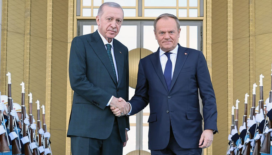 Cumhurbaşkanı Erdoğan, Polonya Başbakanı Tuskı resmi törenle karşıladı
