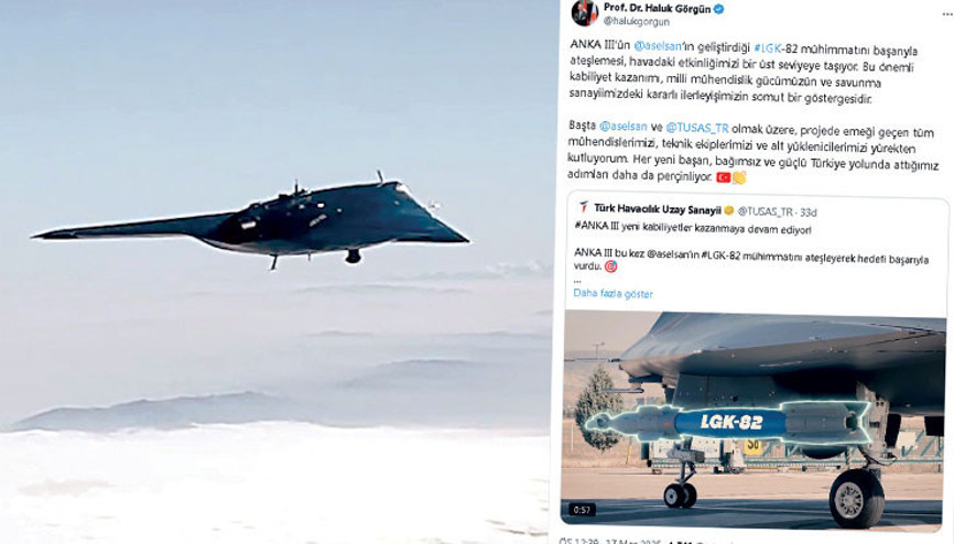 ANKA 3’ten LGK-82’yle tam isabet