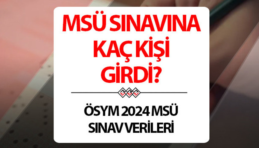 MSÜ sınavına kaç kişi girdi MSÜye kaç kişi girdi, kaç kişi başvurdu MSÜ 2025 sınava giren aday sayısı (ÖSYM verisi)