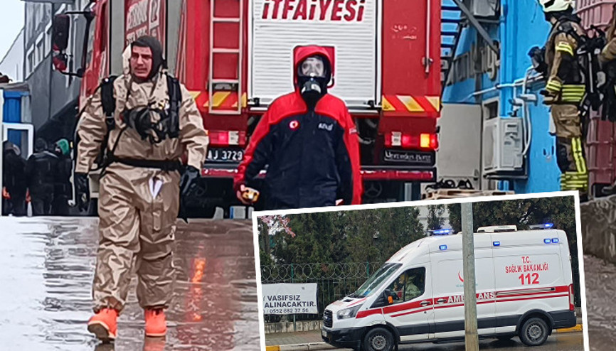 İstanbulda kimyasal madde alarmı: İşçiler tahliye edildi