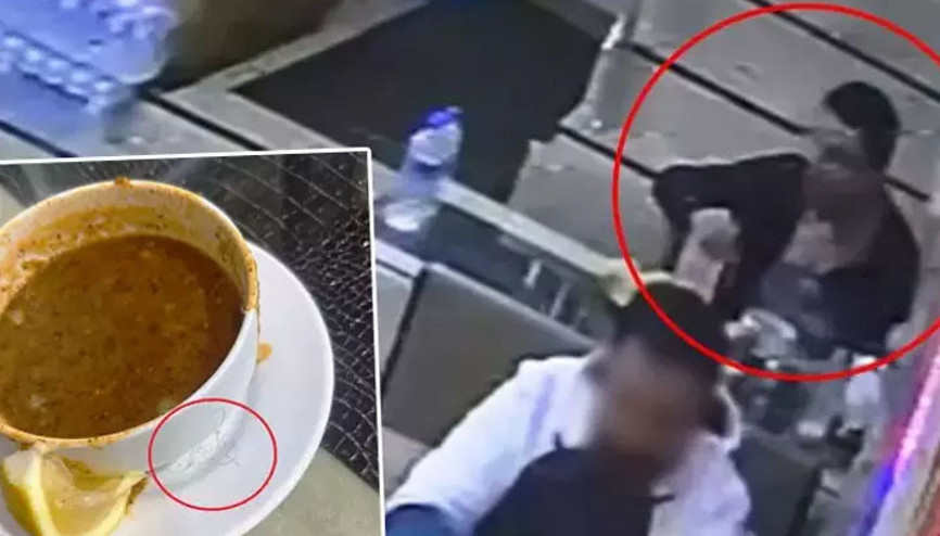 Lokantada müşteriden mide bulandıran hareket Göğsünden kopardığı kılları tabağa koydu