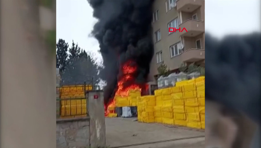 Pendik’te depoda yangın