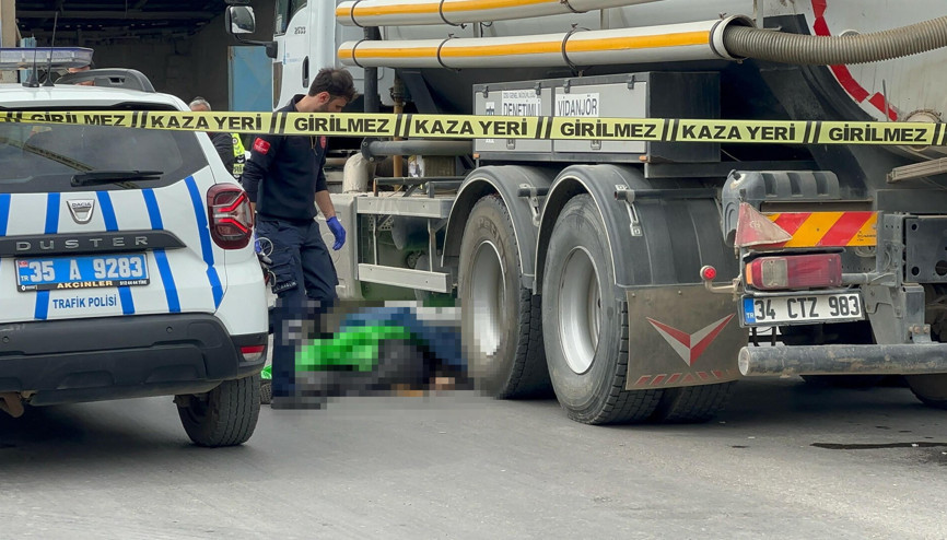 İzmirde yolun karşısına geçerken kamyonun çarptığı yaya öldü