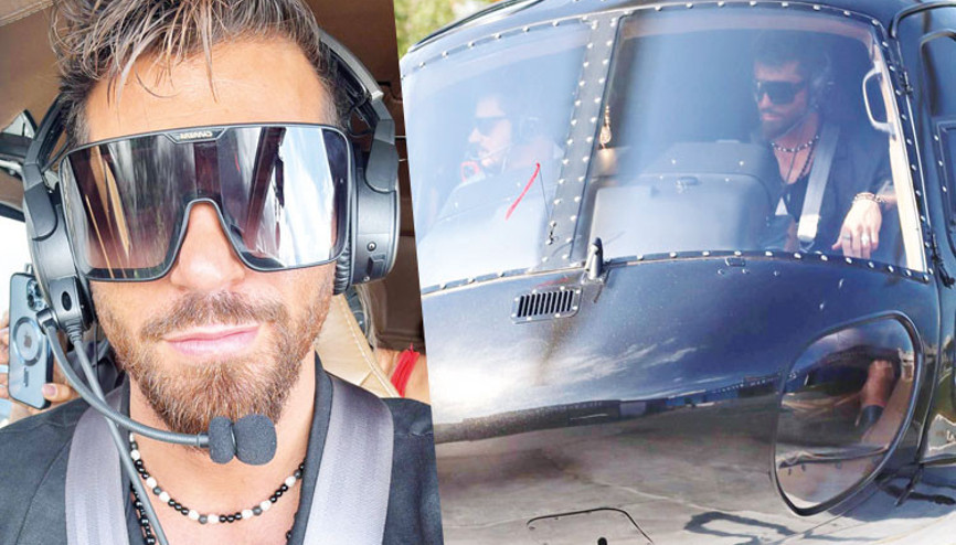 Can Yaman dizi tanıtımında... Helikopterle Rio turu