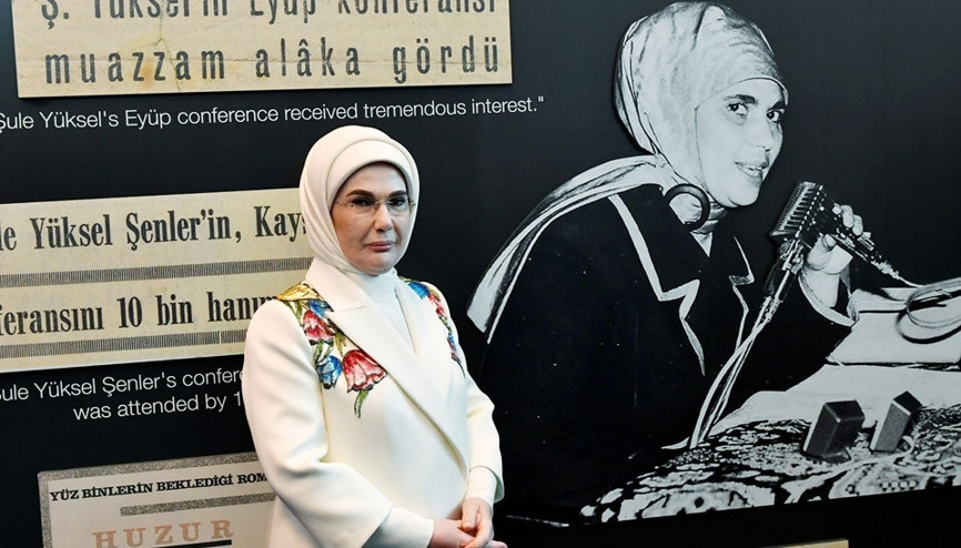 Emine Erdoğandan BMde Filistin vurgusu Yankılar sergisi açıldı