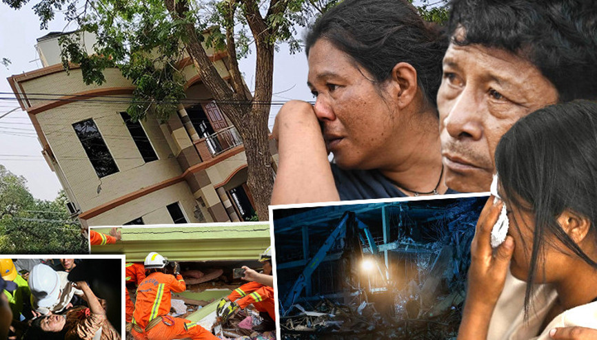 Myanmarda 7,7 ve 6,4 büyüklüğünde deprem Ölü sayısı 1000i geçti... Arama ve kurtarma çalışmaları sürüyor