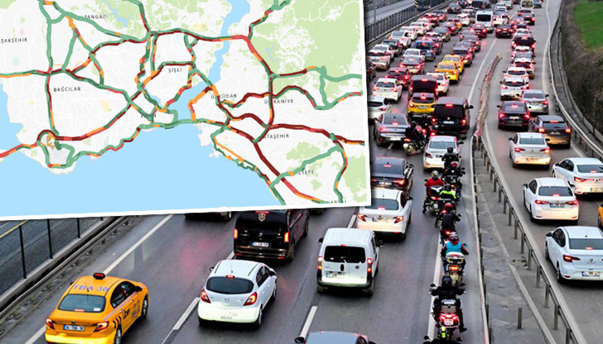 Son dakika: İstanbulda bayramın 1. gününde trafik kilit