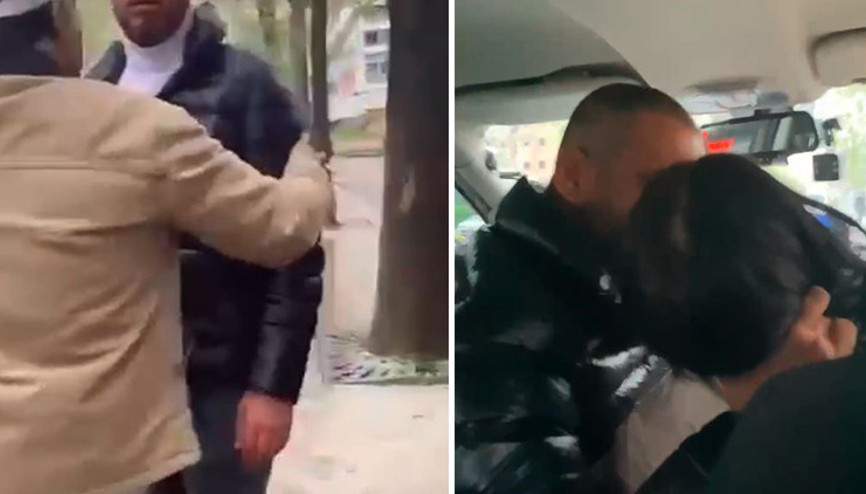 Esenyurt’ta taksiye binen yolcularla şoför arasındaki tartışma kameraya yansıdı