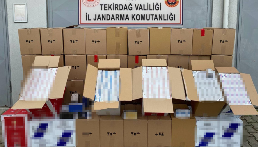 Tekirdağ’da 551 bin makaron ele geçirildi Tekirdağ’da 551 bin makaron ele geçirildi