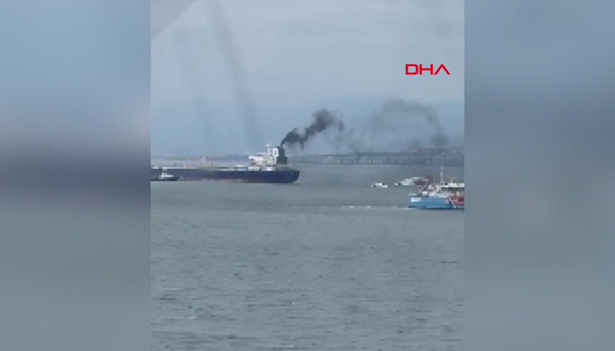 İzmit Körfezi açıklarında tanker gemisinde yangın