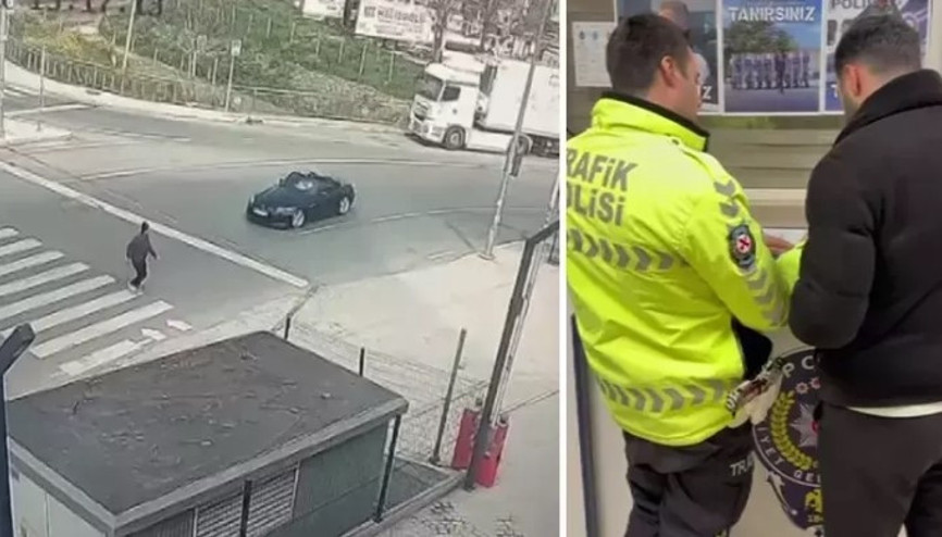 Pendik’te yaya geçidindeki kişinin üzerine otomobilini sürdü... O anlar kamerada Pendik’te yaya geçidindeki kişinin üzerine otomobilini sürdü... O anlar kamerada