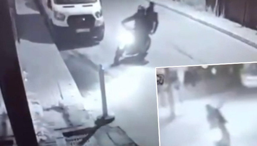 Sarıyer’de villaların olduğu siteye el bombalı saldırı kamerada