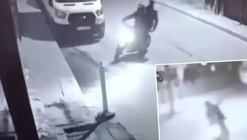 Sarıyer’de villaların olduğu siteye el bombalı saldırı kamerada