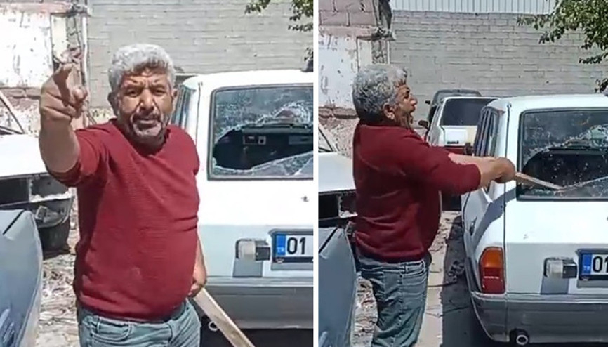 Yeni yaptırdığı boyası dökülen otomobilinin camlarını sopayla kırdı