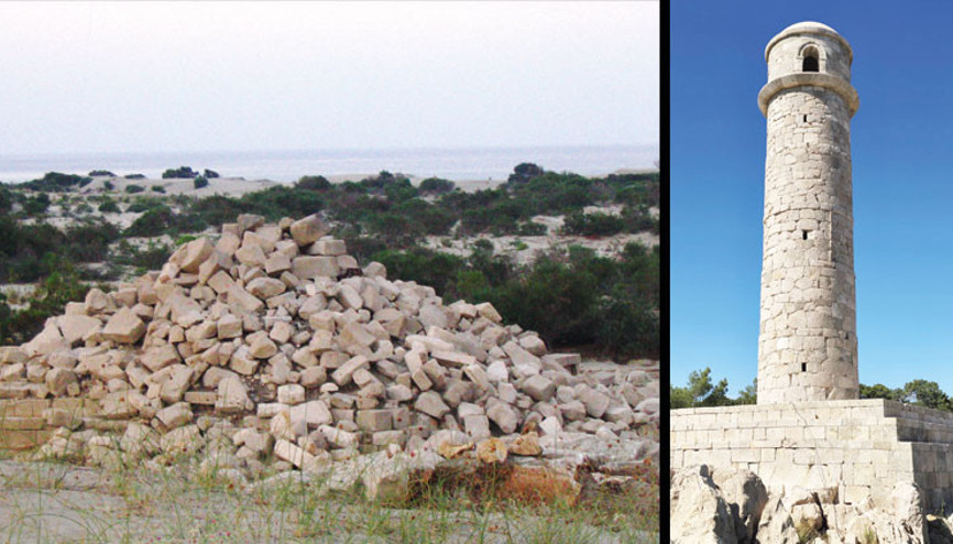 Tsunami’nin yıktığı deniz feneri 500 yıl sonra ayağa kalktı