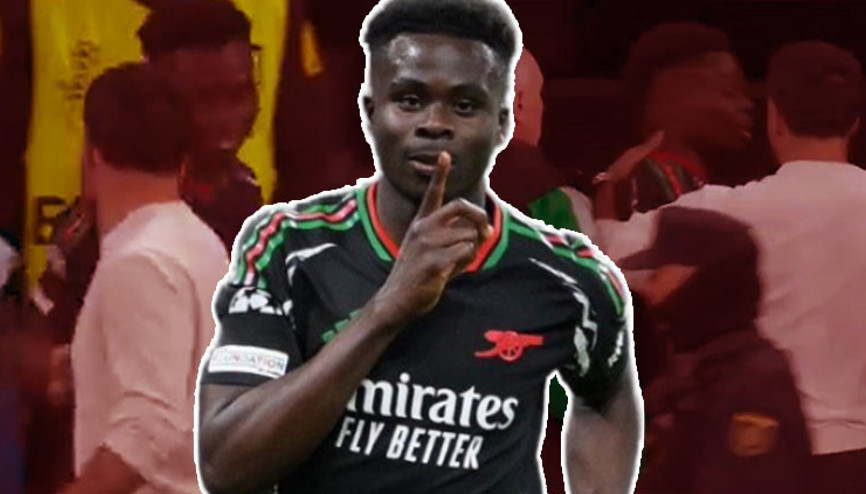 Real Madrid - Arsenal maçının devre arasında ortalık karıştı Yıldız futbolcu Sakanın üzerine yürüdü