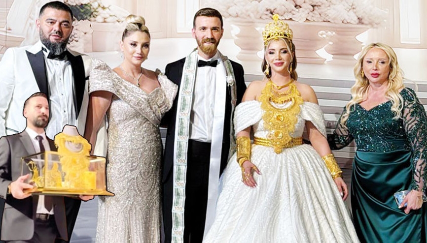 Aleyna Dalveren evlendi... Geline 5 kilo altın