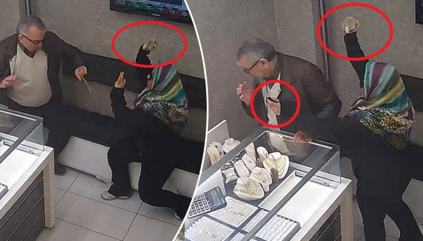 Yaşlı gibi davranıp taş ve biber gazıyla kuyumcu soymaya kalkmıştı Banka çalışanının ifadesi ortaya çıktı