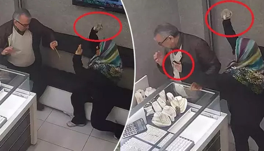 Yaşlı gibi davranıp taş ve biber gazıyla kuyumcu soymaya kalkmıştı Banka çalışanının ifadesi ortaya çıktı