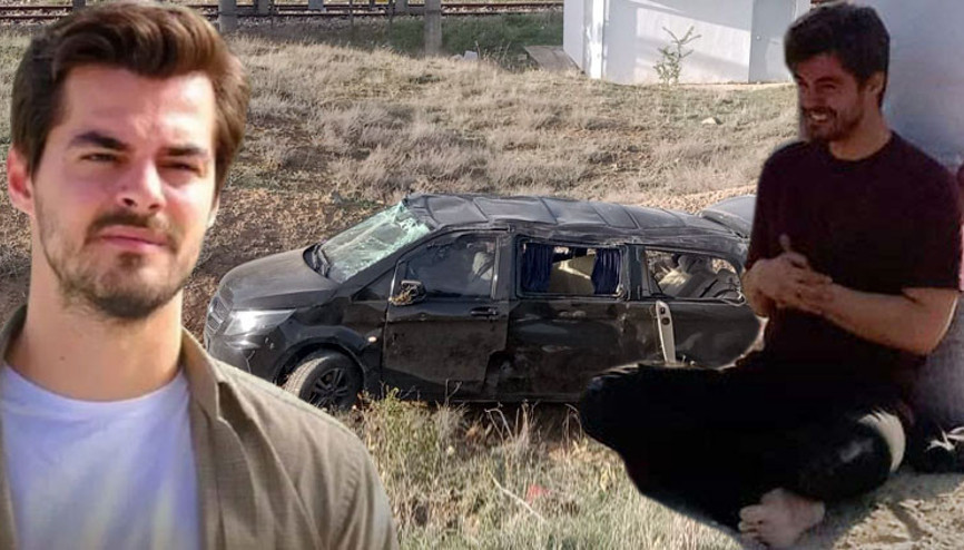 Set yolunda trafik kazası... Berk Atan korkuttu