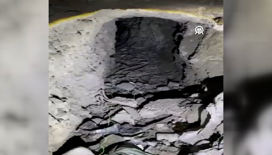 Irakın kuzeyinde teröristlere ait bir mağara tespit edildi