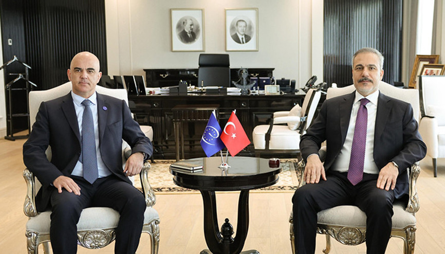 Dışişleri Bakanı Hakan Fidan, Avrupa Konseyi Genel Sekreteri Berset ile görüştü