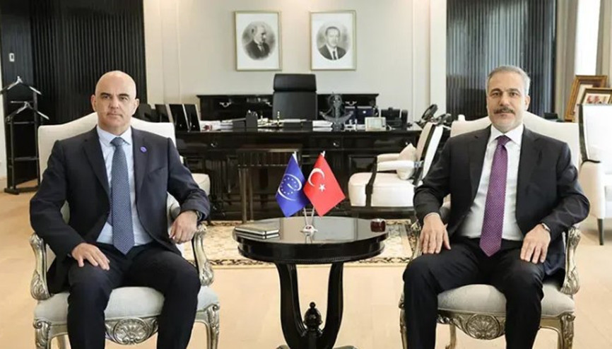 Dışişleri Bakanı Hakan Fidan, Avrupa Konseyi Genel Sekreteri Berset ile görüştü