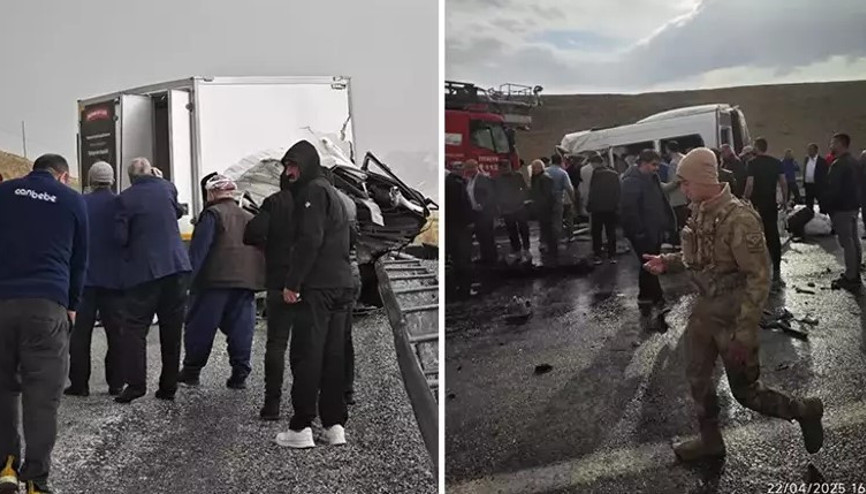 Van’da yolcu minibüsüyle kamyonet çarpıştı: Ölü ve yaralılar var