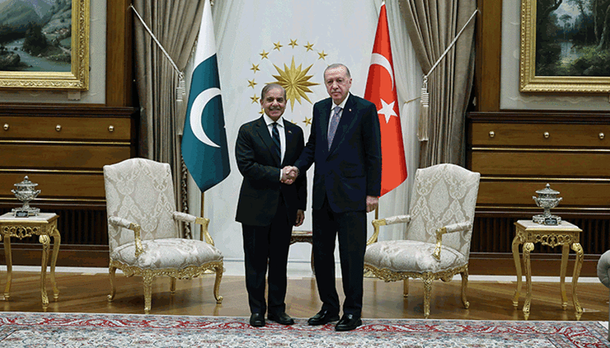 Cumhurbaşkanı Erdoğan, Pakistan Başbakanı Şerifi kabul etti