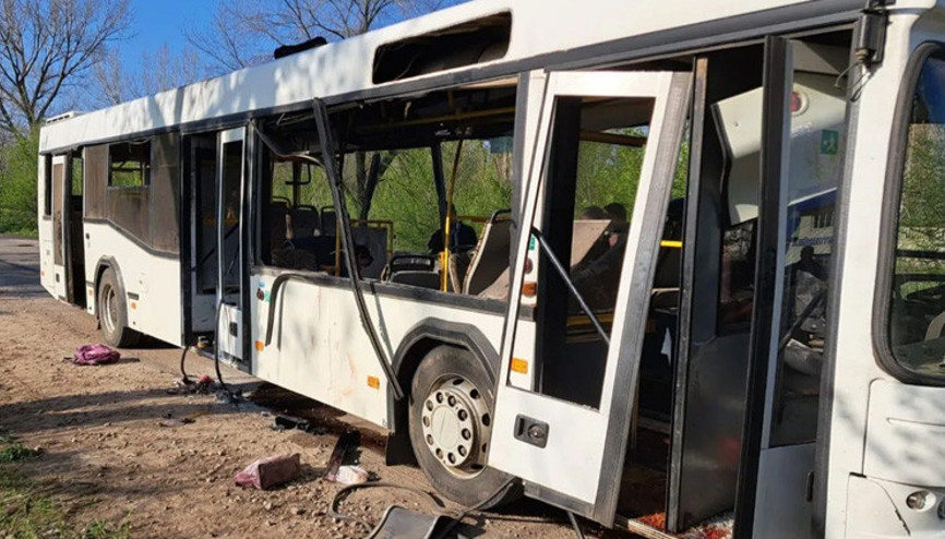 Ukraynada otobüse İHA saldırısı: 9 işçi öldü