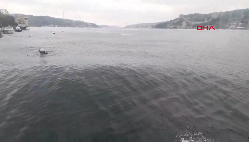 Deprem anında boğazda oluşan dalgalar görüntülendi