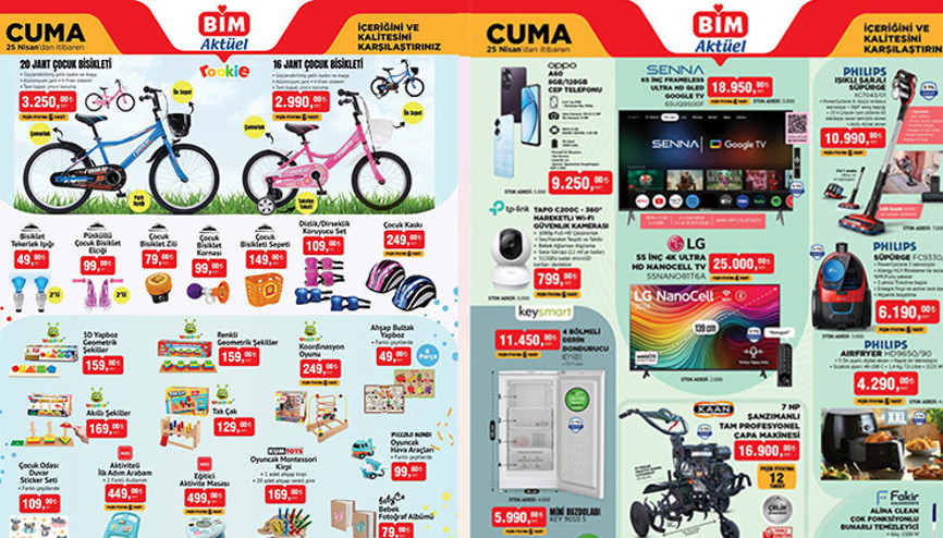 SATIŞTA BİM AKTÜEL 25 NİSAN 2025 KATALOĞU || Bimde bu hafta cuma neler var BİM 25 Nisan 2025 kataloğu Motosiklet, Elektrikli Bisiklet Getiriyor...