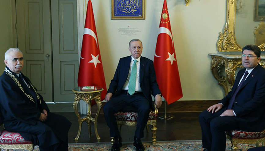 Cumhurbaşkanı Erdoğan, Anayasa Mahkemesi Başkanı Özkayayı kabul etti